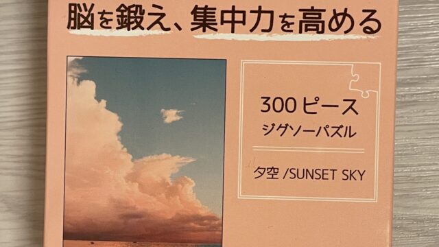 セリアのジグソーパズル　脳を鍛え、集中力を高める　300ピース　夕空/SUNSET SKY